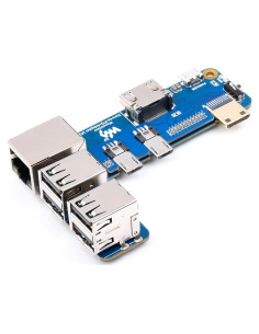 Adaptador Raspberry Pi Zero a 3B/3B+ Waveshare - USB, Ethernet