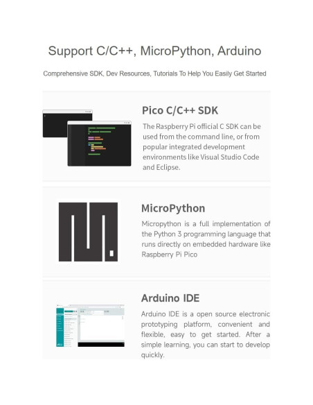 Placa MCU Waveshare RP2040 con LCD táctil 1.28" 240x240 Placa MCU Waveshare RP2040 con LCD táctil 1.28" 240x240