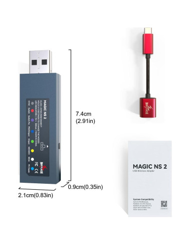 Adaptador USB Inalámbrico Mcbazel Magic NS 2 para Switch y PC