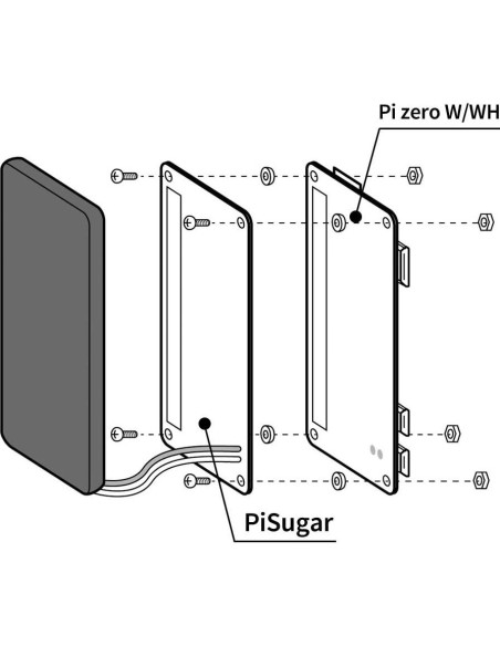 Módulo de Batería de Litio 1200 mAh PiSugar para Raspberry Pi Zero