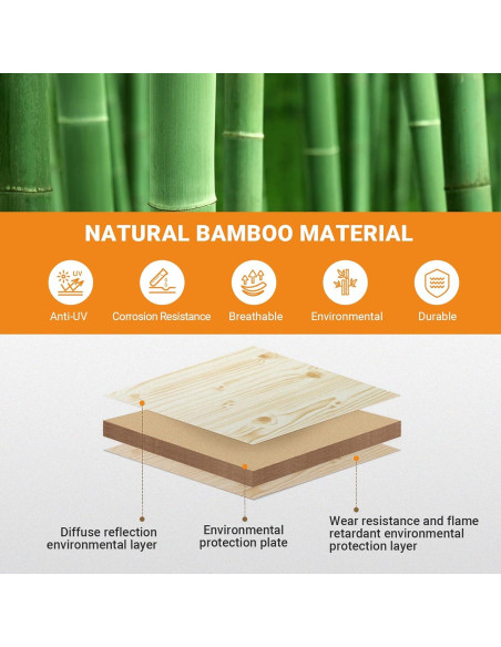 Mesa Plegable Redonda KingCamp de Bambú 95x40 cm Ajustable