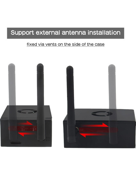 Caja de metal para Orange Pi 5 Pro N515 con ventilador y disipadores