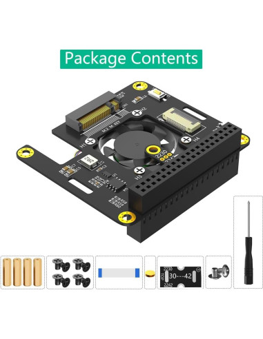Adaptador M.2 NVMe a PCIe Mustpoint para Raspberry Pi 5