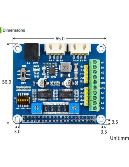 Controlador de Motor Paso a Paso DRV8825 para Raspberry Pi