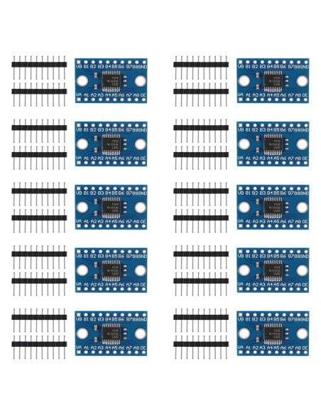 10PCS Módulo Conversor de Nivel Lógico Bidireccional 8 Canales TXS0108E 3.3V-5V