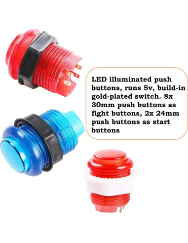 Kit Arcade LED Fosiya para 4 Jugadores DIY USB