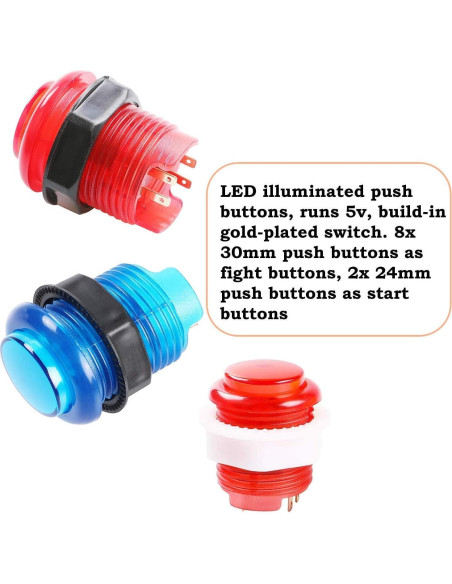 Kit Arcade LED Fosiya para 4 Jugadores DIY USB