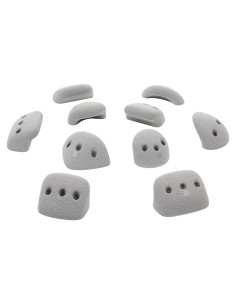 Agarraderas de Escalada Atomik | Jugs Básicos Gris 10 Piezas