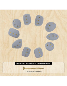 Agarraderas de Escalada Atomik | Jugs Básicos Gris 10 Piezas 2