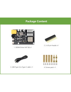 Controlador de Motor Hub DDSM400 Wonrabai para Raspberry Pi 2