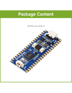 Placa de Desarrollo Waveshare RP2350-Plus Doble Núcleo 2