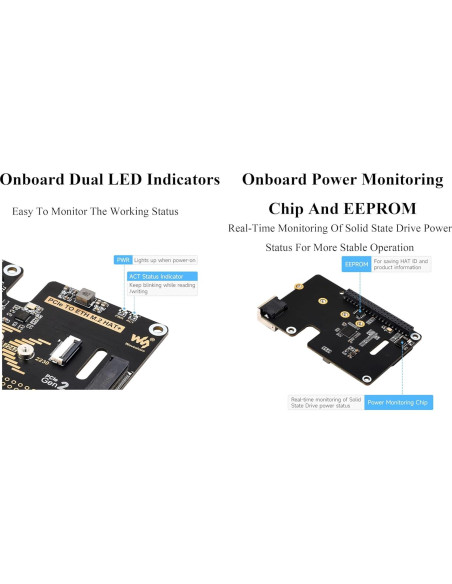 Adaptador PCIe a Ethernet y M.2 Wonrabai para Raspberry Pi 5