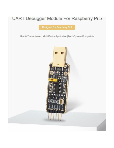 Módulo Depurador USB a UART Waveshare para Raspberry Pi 5 Módulo Depurador USB a UART Waveshare para Raspberry Pi 5