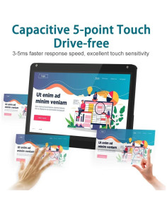 Monitor Táctil IPS 7" Lesown LR7-STB 1024x600 HDMI 2