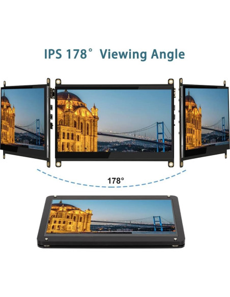 Monitor Táctil IPS 7" Lesown LR7-STB 1024x600 HDMI