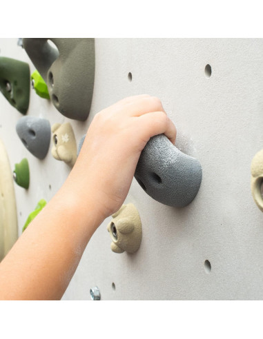 Agarraderas de Escalada Atomik | Jugs Básicos Gris 10 Piezas
