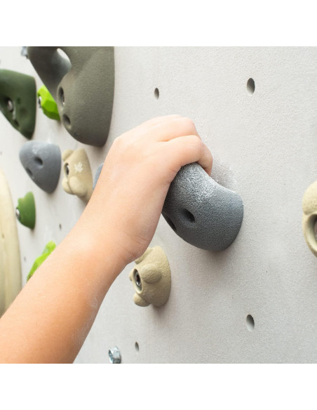 Agarraderas de Escalada Atomik | Jugs Básicos Gris 10 Piezas