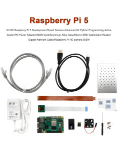 Kit Avanzado Raspberry Pi 5 8GB con Cámara HD y Accesorios 2