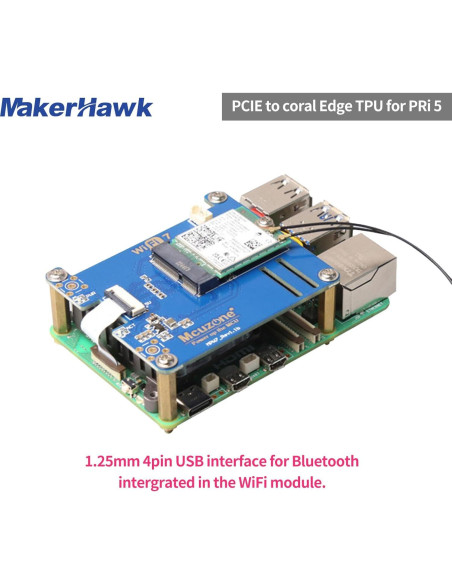 Placa Adaptadora PCIe a Wi-Fi 7 Drocoge para Raspberry Pi 5