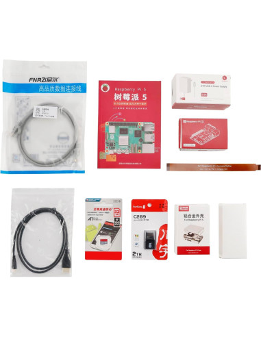 Kit Avanzado Raspberry Pi 5 8GB con Cámara HD y Accesorios
