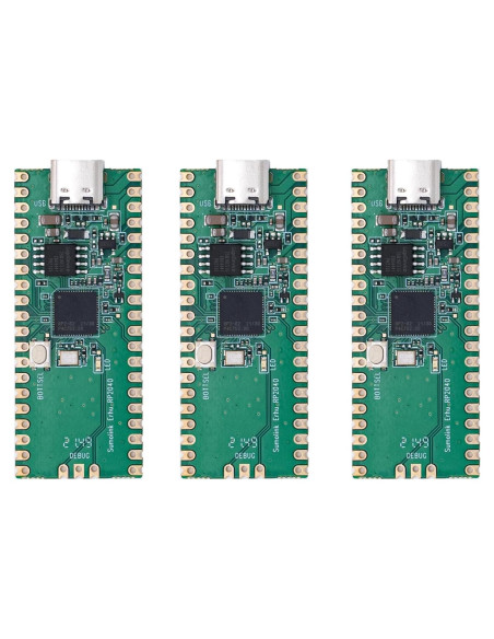 Placa MCU WISDPI Erhu RP2040 USB-C 3PCS 4MB 26 GPIO
