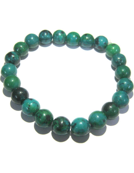 Brazalete de Crisocola CRYSTALMIRACLE 17.78 cm Joyería Sanación