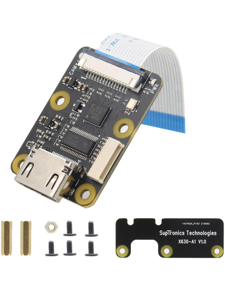 Módulo Geekworm X630 HDMI a CSI-2 + Placa de Audio I2S X1300-A2 Módulo Geekworm X630 HDMI a CSI-2 + Placa de Audio I2S X1300-A2
