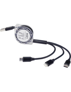 Cable Retráctil USB BoxWave para Monitor Táctil Raspberry Pi 10.1" 2