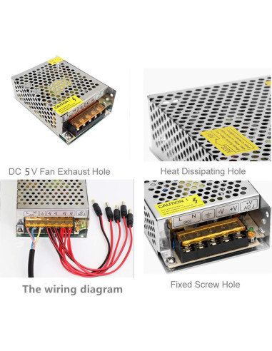 Fuente de Poder 5V 8A PHEVOS AC110V a DC para Raspberry Pi