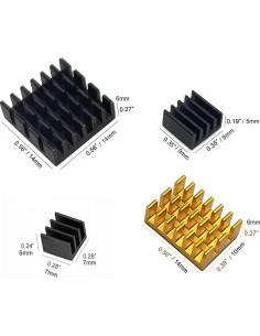 Disipador de Aluminio para Raspberry Pi 4 Modelo B - 8 Piezas 2