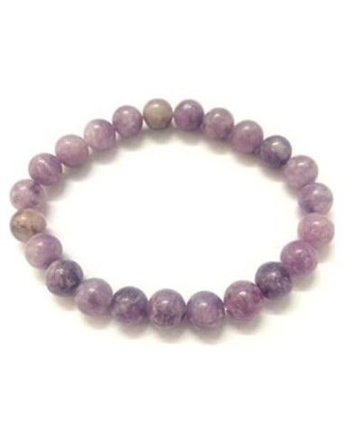 Pulsera de Lepidolita Hecha a Mano Crystal Miracle 17.78 cm