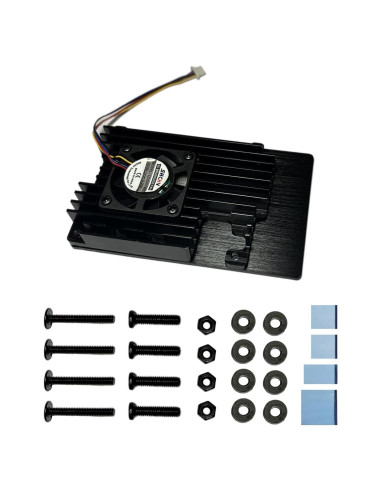 Enfriador Activo para Raspberry Pi 5 con Disipador de Aluminio