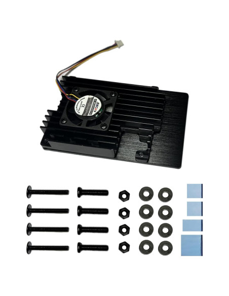 Enfriador Activo para Raspberry Pi 5 con Disipador de Aluminio