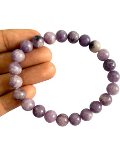 Pulsera de Lepidolita Hecha a Mano Crystal Miracle 17.78 cm 2