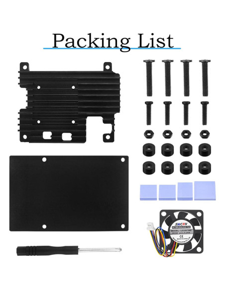 Enfriador Activo para Raspberry Pi 5 con Disipador de Aluminio