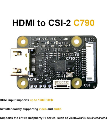 Módulo HDMI a CSI-2 C790 Viprh para Raspberry Pi 1080p Módulo HDMI a CSI-2 C790 Viprh para Raspberry Pi 1080p