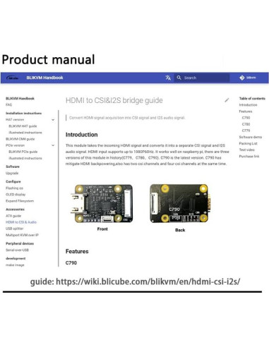 Módulo HDMI a CSI-2 C790 Viprh para Raspberry Pi 1080p