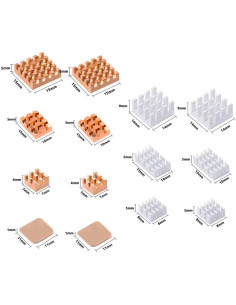 Kit de Disipadores de Calor DVOZVO para Raspberry Pi - 6 Aluminio y 8 Cobre 2