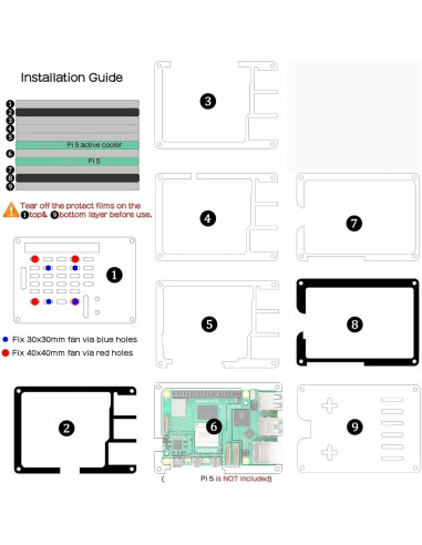 Kit Raspberry Pi 5 Vemico 8GB con accesorios y enfriamiento