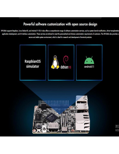 Placa de Circuito Único Geniatech XPI-3566 4 núcleos 8GB RAM