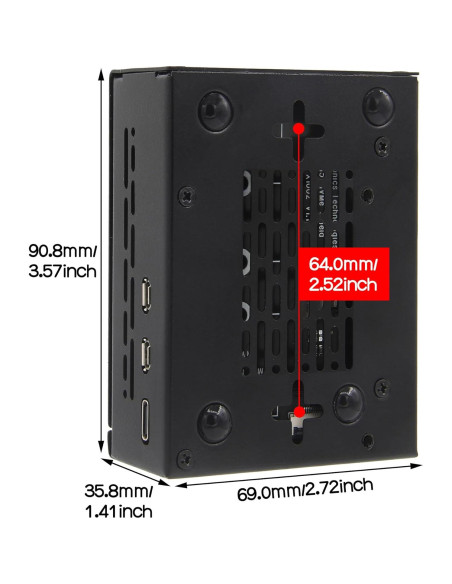 Geekworm X1005 Placa PCIe Doble M.2 NVMe para Raspberry Pi 5