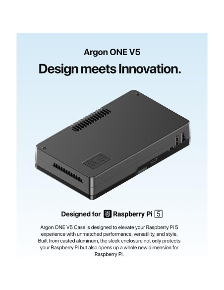 Caja Argon ONE V5 para Raspberry Pi 5 con M.2 NVMe