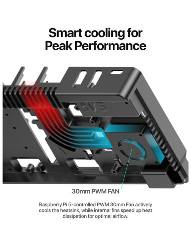Caja Argon ONE V5 para Raspberry Pi 5 con M.2 NVMe