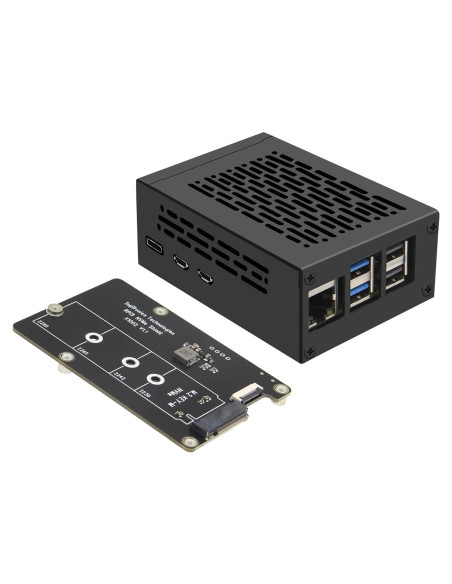 Geekworm X1002 PCIe M.2 NVMe SSD HAT para Raspberry Pi 5 Geekworm X1002 PCIe M.2 NVMe SSD HAT para Raspberry Pi 5