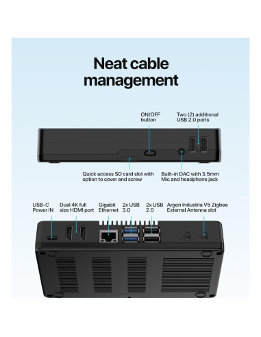 Caja Argon ONE V5 para Raspberry Pi 5 con M.2 NVMe