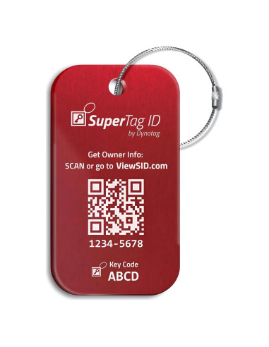 Etiqueta de Equipaje Inteligente Dynotag Sentry Rojo Rubí