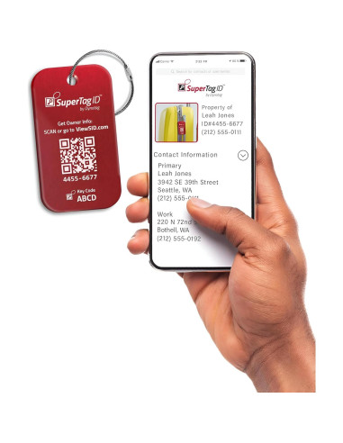 Etiqueta de Equipaje Inteligente Dynotag Sentry Rojo Rubí