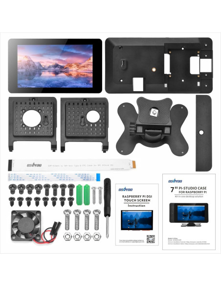 Caja OSOYOO PiStudio con Pantalla Táctil IPS de 7" para Raspberry Pi