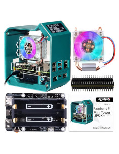 Caja Mini Torre GeeekPi para Raspberry Pi 4 con Enfriador y Pantalla OLED