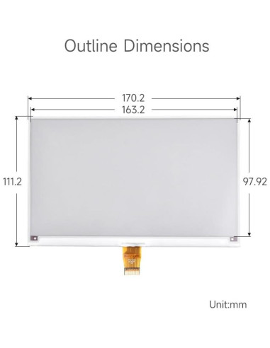 Pantalla E-Paper Waveshare 7.5" 800x480 para Raspberry Pi